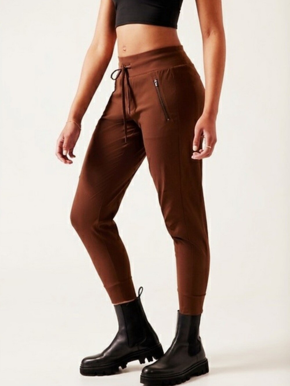 Athleta Trekkie North Joggers Cognac Brown